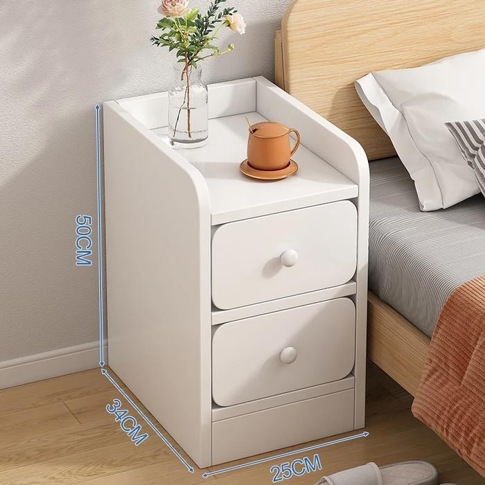 terbaru  dbest grup - meja minimalis sisi ranjang kabinet kayu aesthetic lemari penyimpanan kecil