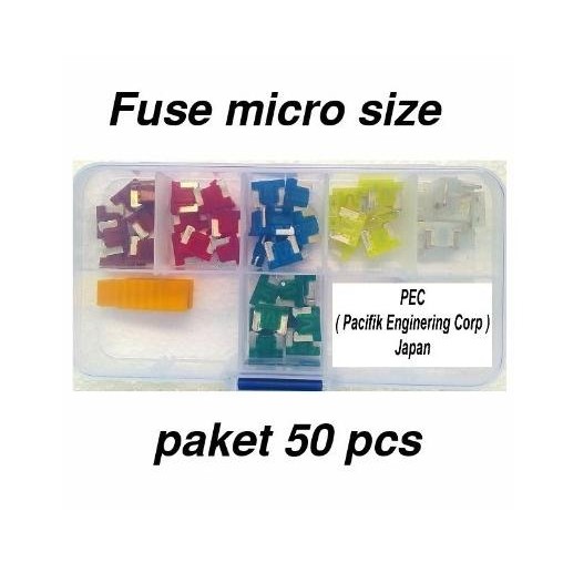 50 Fuse Micro Innova Avanza Kaki Pendek Sekring Mobil Original Pec Berkualitas