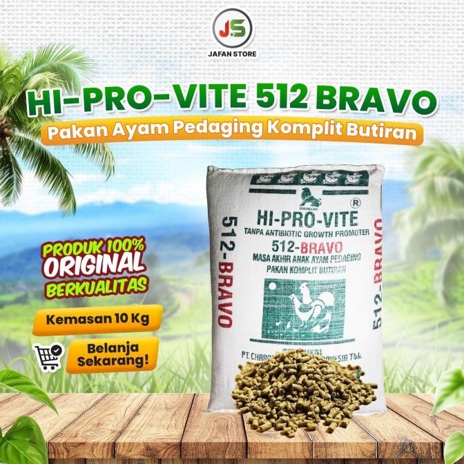 

READY 512 BRAVO PELET PAKAN AYAM PUR DAGING UMUR 21 HARI - PANEN (10 KG)