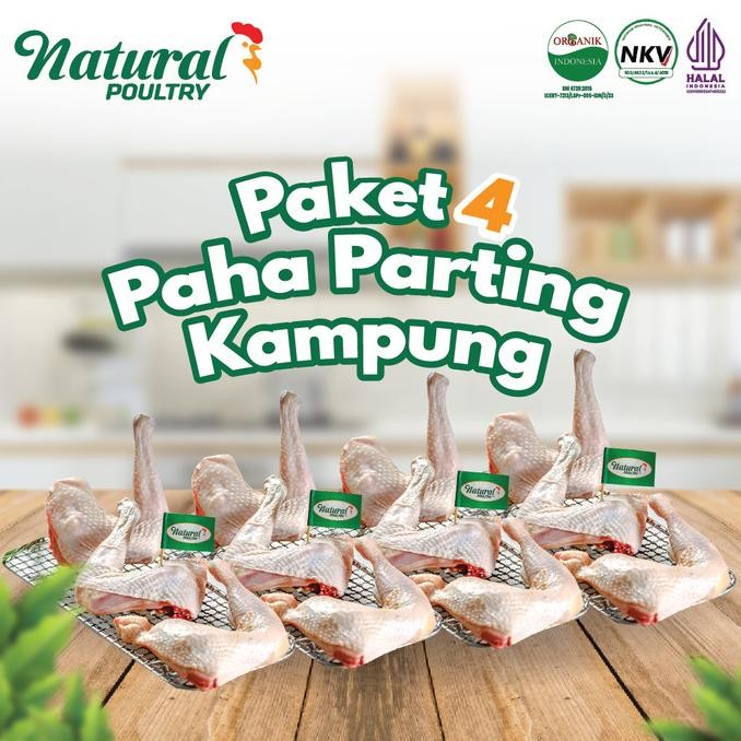 

READY PAHA AYAM KAMPUNG ASLI (300 GRAM) NATURAL POULTRY - PAKET 4 PACK