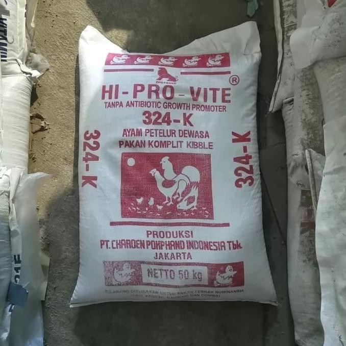 

READY 324 HI-PRO-VITE PAKAN KOMPLIT TEPUNG AYAM PETELUR PHOKPAND