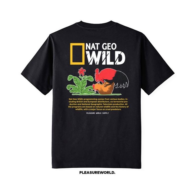 

READY TSHIRT NAT GEO WILD PARODI AYAM | NATIONAL GEOGRAPHIC PARODI BLACK - PLEASURE WORLD