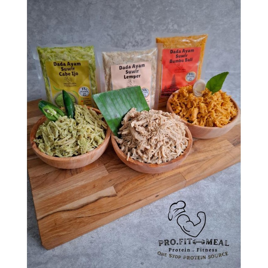 

READY PAKET BUNDLING 5 PACK AYAM SUWIR PROFITMEAL - AYAM SUWIR BUMBU BALIN - AYAM SUWIR CABE IJO - AYAM SUWIR LEMPER - AYAM SUWIR SIAP MAKAN