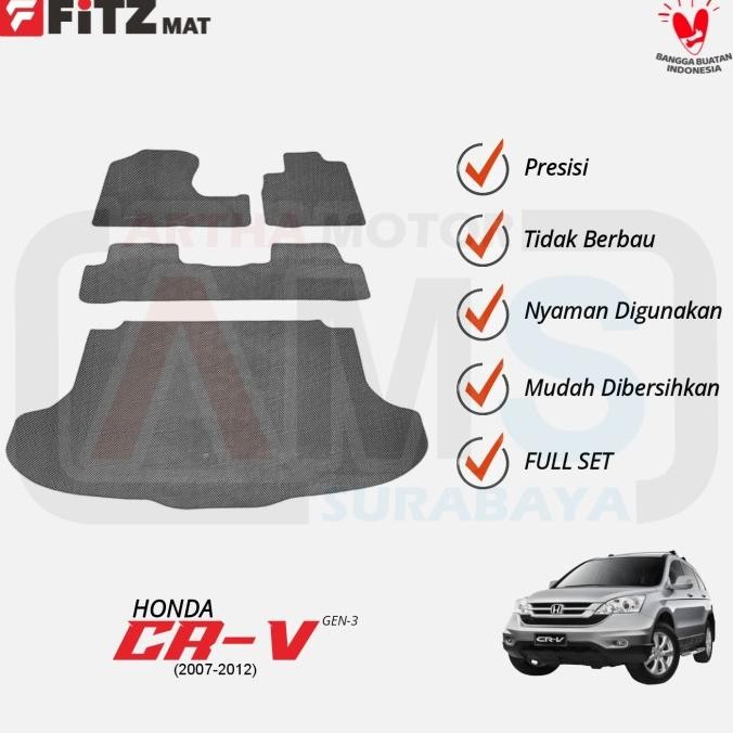 Ori - Karpet Busa Semi Karet Lantai Alas Kabin Mobil Honda CRV Gen 3 By FITZ