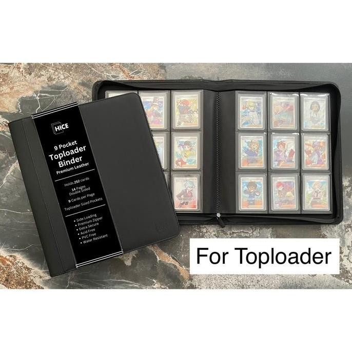 

HICE Toploader Binder 9 Pocket 14 pages up to 252 cards for Pokemon Magic TCG