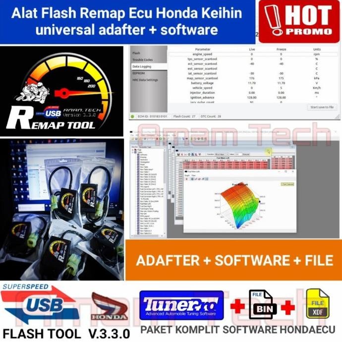 alat flash remap + software ecu keihin scanner reset motor honda termurah