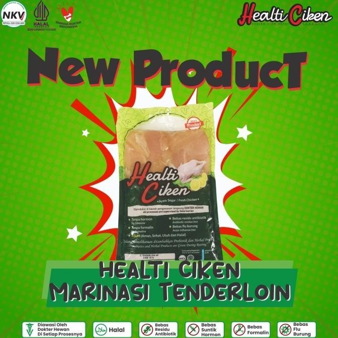 

READY TENDERLOIN MARINASI AYAM ORGANIK PROBIOTIK, HALAL, BEBAS 0,9-1KG