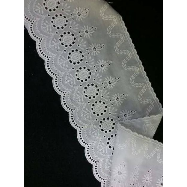 Renda katun jepang kualitas halus lebar 12 cm per pcs