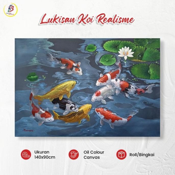 TERBARU - Lukisan Ikan Koi Membawa Hoki Berkualitas