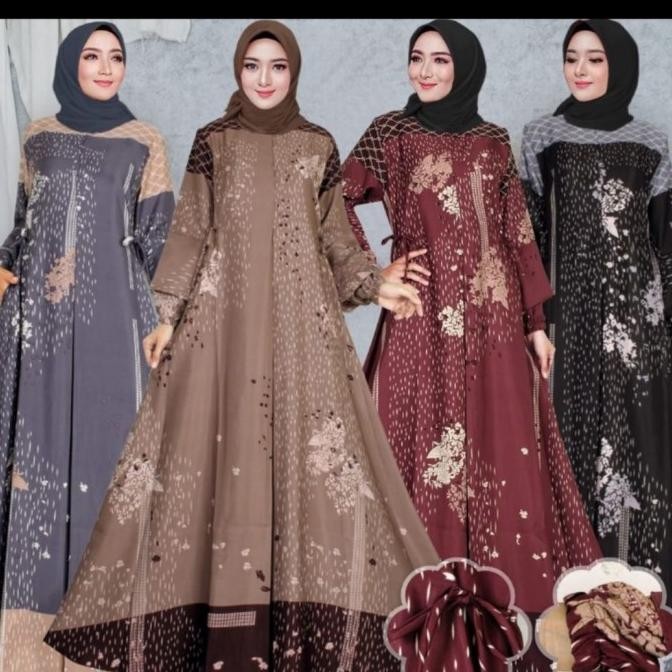 (Ready Jumbo Ld 120 & 130 ) Gamis Maxmara Lux /Gamis Maxmara Premium Stok Terbatas