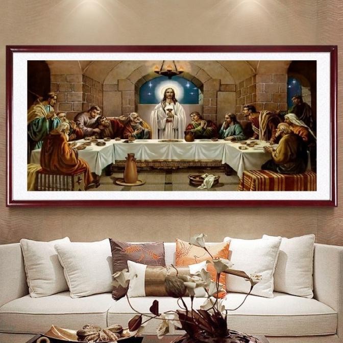 DIY Diamond Painting Full perjamuan kudus yesus kristen 110x60 cm D847