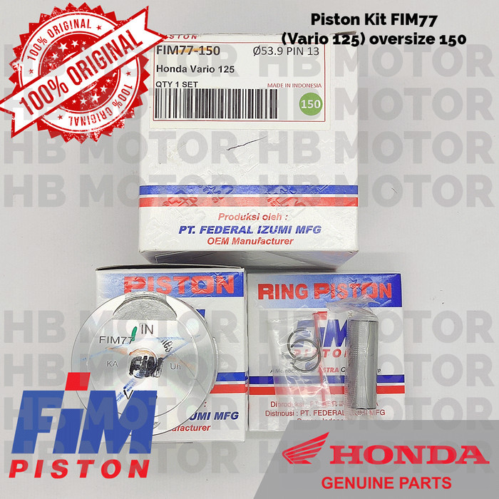 FIM77 (OS 150) - PISTON KIT SEHER VARIO 125 ESP VARIO 125 TECHNO