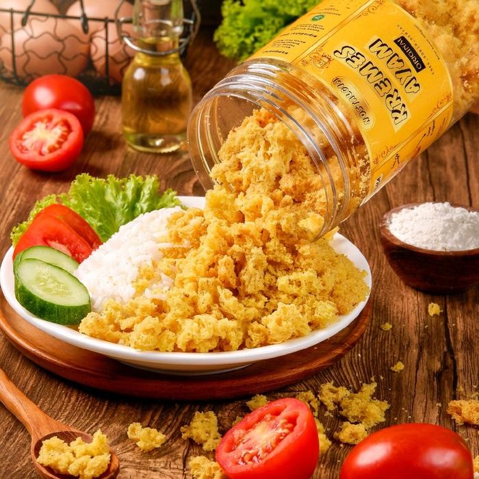 

KOMPLIT Kremes Ayam Nostalgia 200gram Food Snack Makanan Merah Oil Cemilan keripik & camilan isi