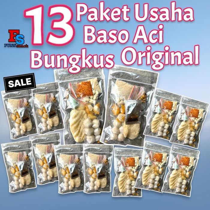 

PRODUK TERBATAS PAKET USAHA 13 BUNGKUS BASO ACI ORIGINAL FUNSSNACK Food Makanan Instan Kuah Kaldu