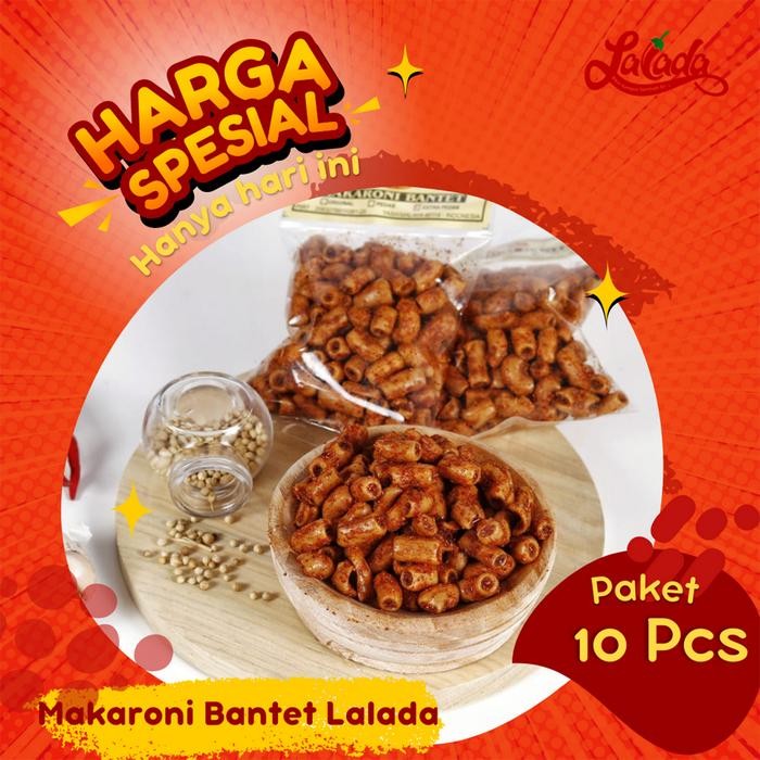 

BERKUALITAS Paket 10Pcs Makaroni Bantet Kemasan 70Gram (Bisa mix tulis rimcian di PESAN OPTIONAL)