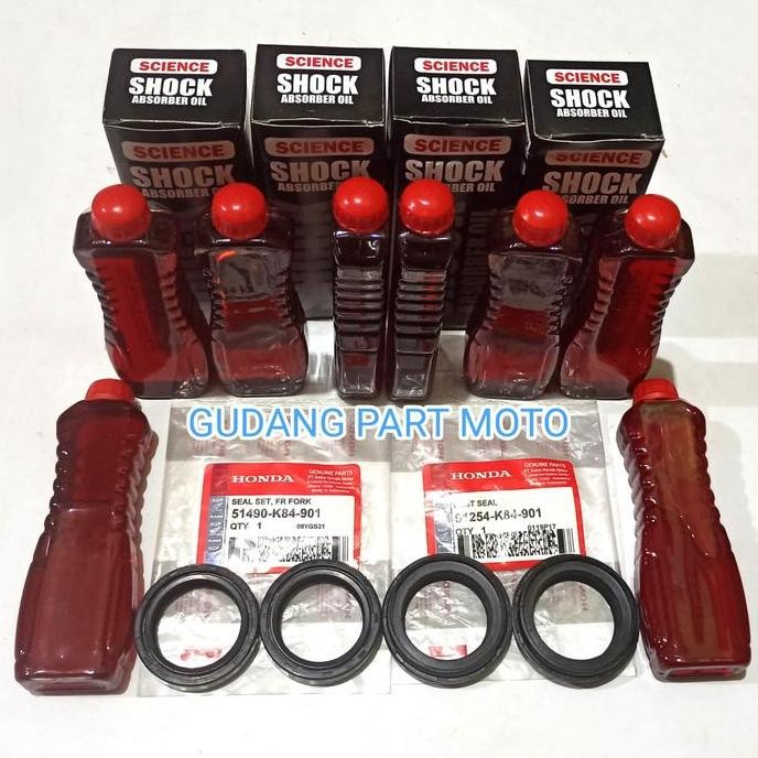 Produk Baru!! OLI SHOCK DAN SEAL SHOCK SET DEPAN HONDA CRF 150 CBR 250 R RR CBR 250