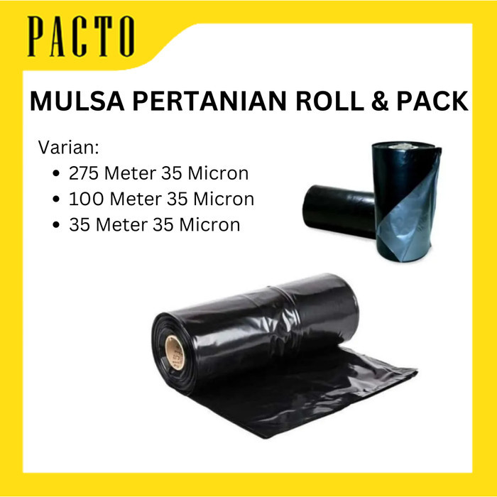 Plastik Mulsa Hitam Perak Full Roll Mulsa Perkebunan Mulsa 250 Meter