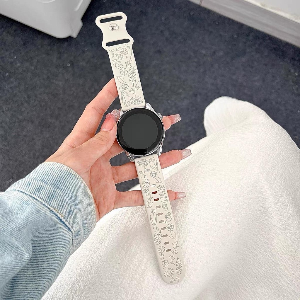 Applicable to Huawei GT Series Watch Strap Rose Pattern20mm/22