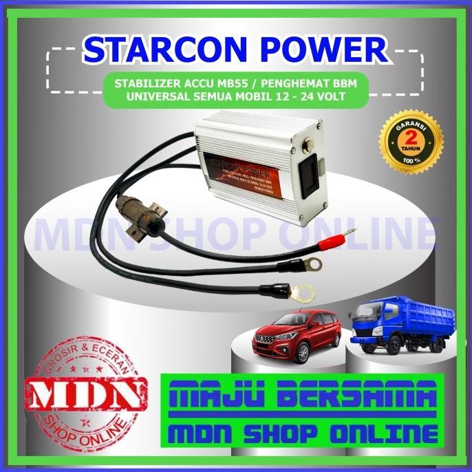 STABILIZER ACCU MOBIL MULTI CC 12-24V STARCON POWER MB55 PENGHEMAT BBM ORIGINAL DAN TERPERCAYA