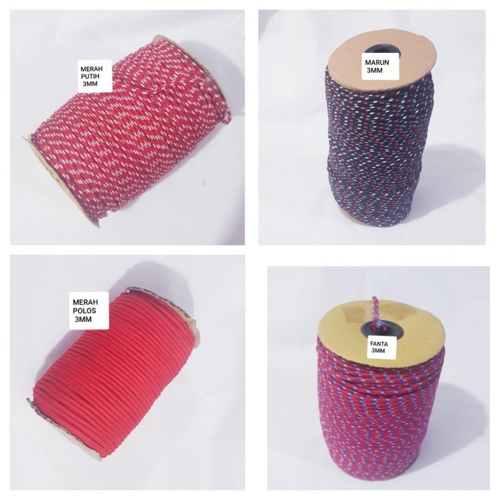 

TALI PRUSIK/ GELANG 3MM ROLL BESAR ISI +-100METER