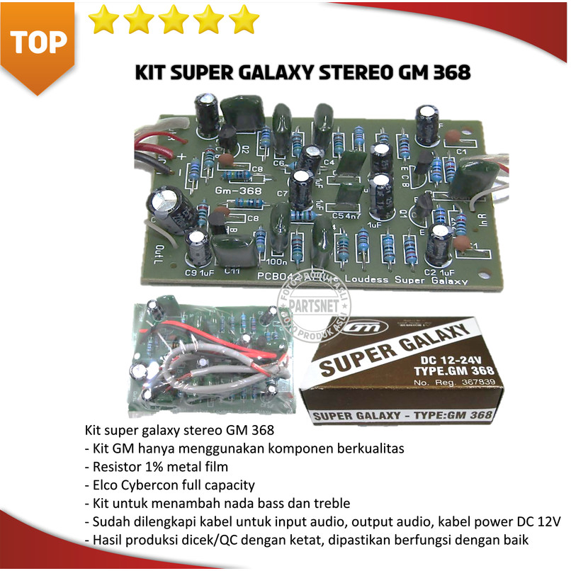 Kit super galaxy stereo GM 368