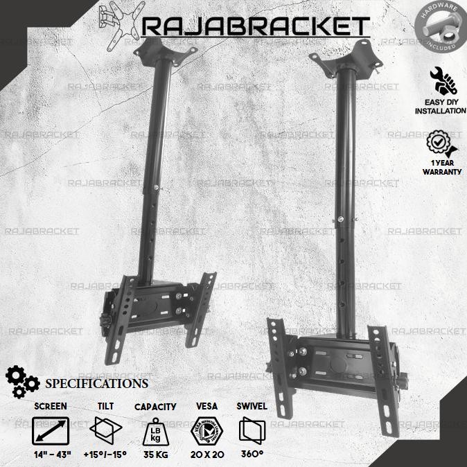 Bracket Braket Breket TV 19 24 32 43 49 50 55 inch, Bracket Ceiling/Gantung 55 50 49 43 42 40 32 Inc