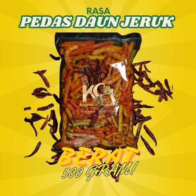 

CUCI GUDANG Keripik Pedas Daun Jeruk Seblak Beton Kering Bekah Sari Asih - 500 Gram Food Snacks nUg