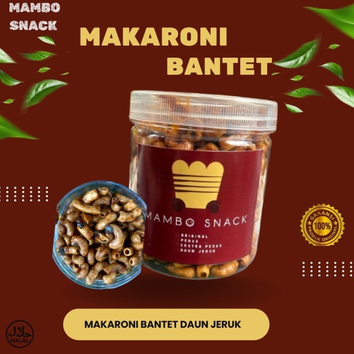 

TERBARU Makaroni Bantet Daun Jeruk Toples (600ml) Pedas Dijamin Bikin Nagih Tidak Pelit Bumbu Tidak