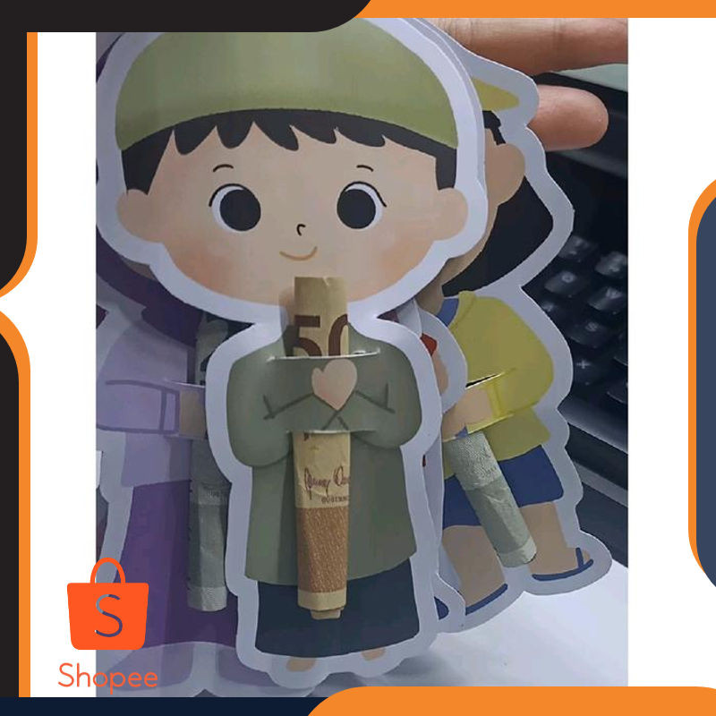 

Murah 10 pcs Amplop Lebaran Peluk 2023 Unik lucu Angpau Idul Fitri Gantungan Kartun - isi 5pcs Besar Elegan