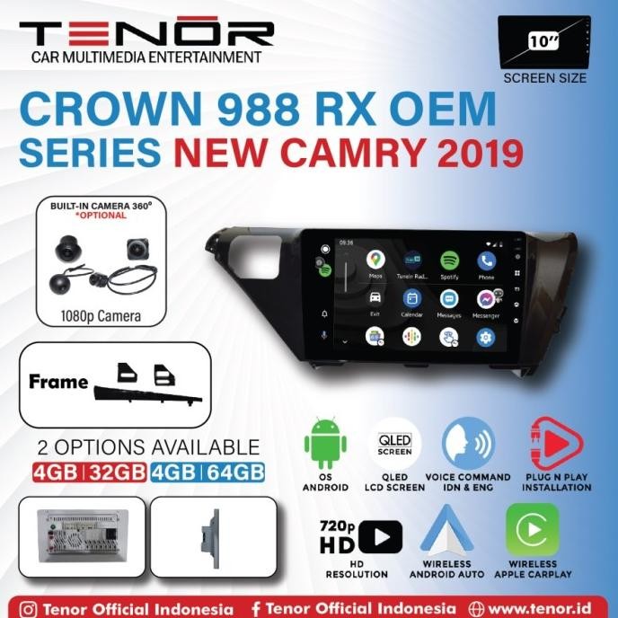 Diskon Tenor Head Unit Android Crown 988 Rx Oem Series For New Camry 2019