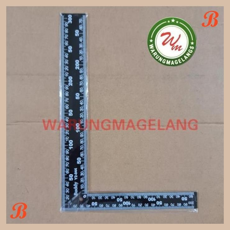 

| WUN | MISTAR PENGGARIS SIKU BESI 12 INCH 30 CM