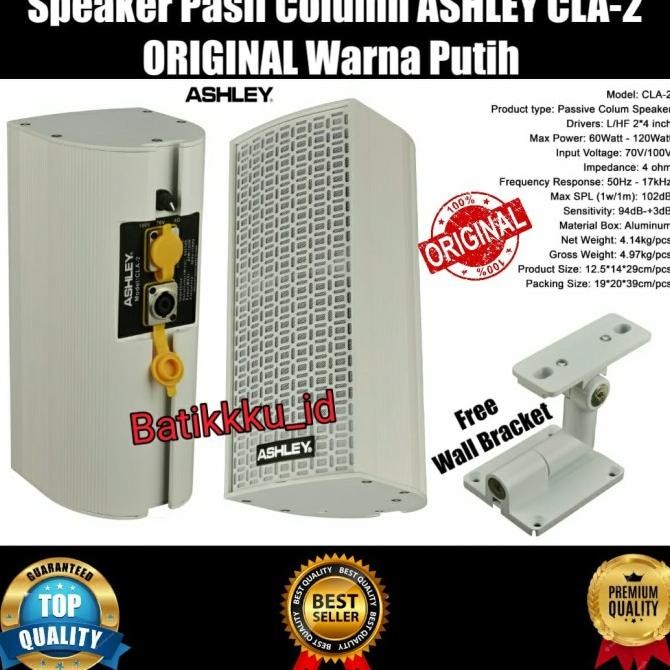 Wall Speaker Column Pasif Ashley Cla 2 Cla2 Original New Stok
