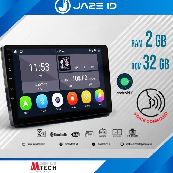 Terjangkau Mtech Android Head Unit 9 Inch Universal Voice Commnad 9Inch