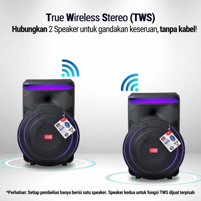 Asatron Jaguar 18 Inch Bluetooth Karaoke Party Speaker With 2 Wireless Mic New Stok