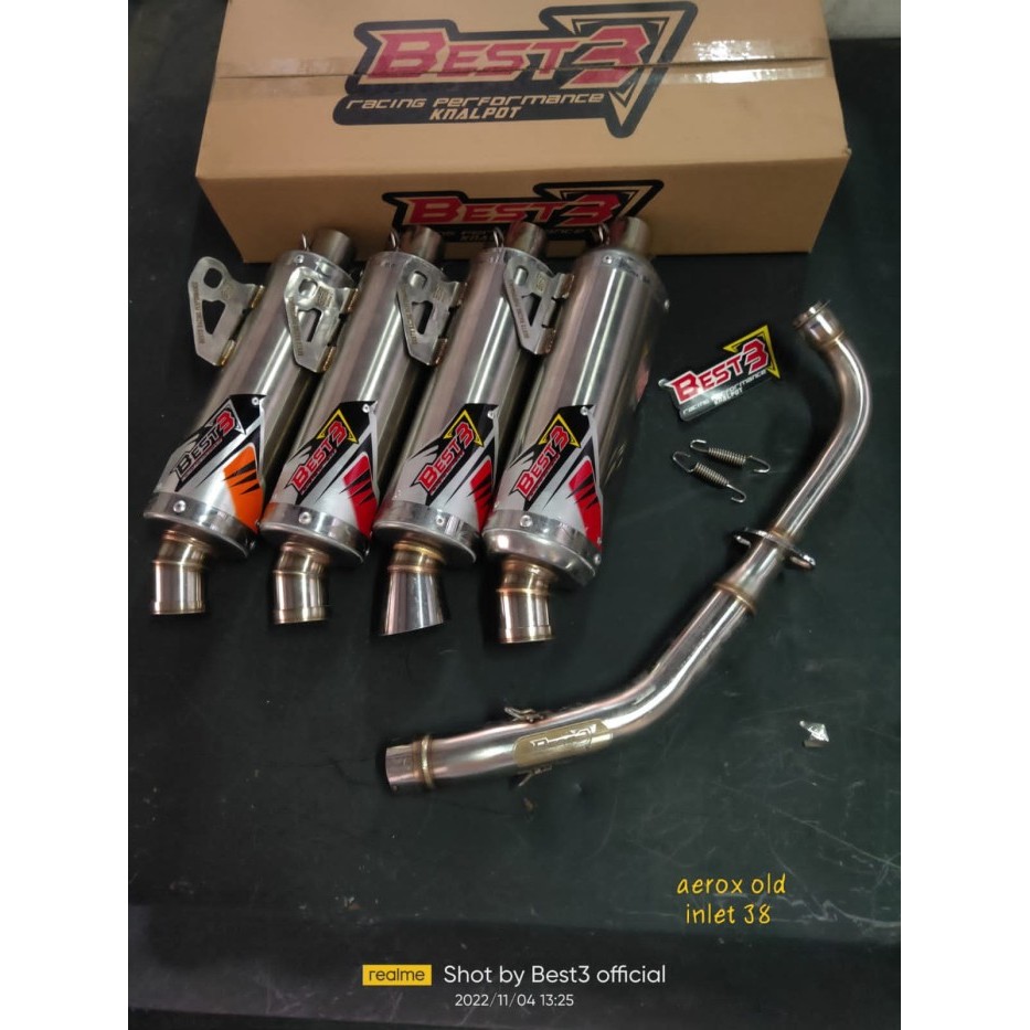 KNALPOT YAMAHA AEROX BEST 3 LONG ORIGINAL QUALITY