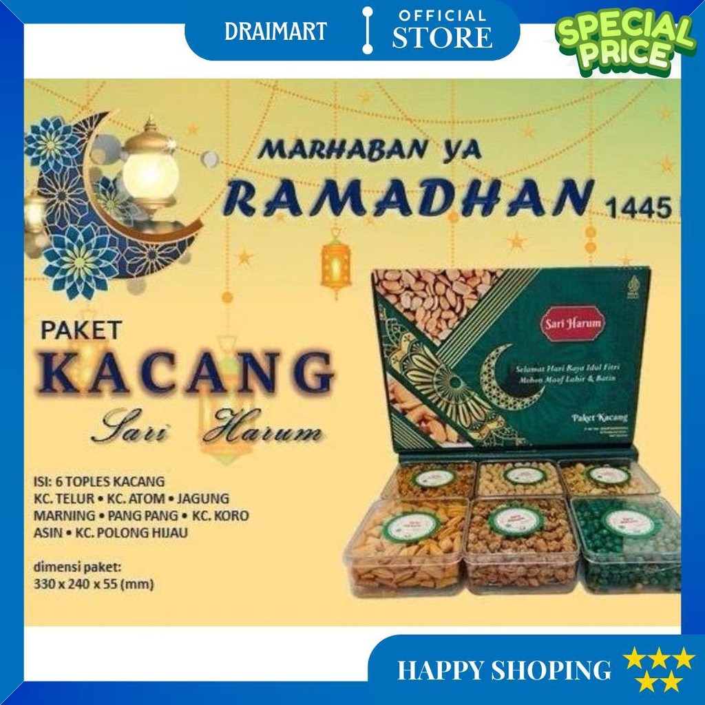 

Sari Harum Paket Kacang - Parsel Kacang Lebaran - Aneka Kacang D Promo 3.3
