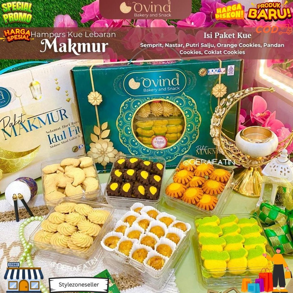 

Ovina / Endolita Paket Makmur Parcel Kue Kering Lebaran Idul Fitri 2025 D Best Seller