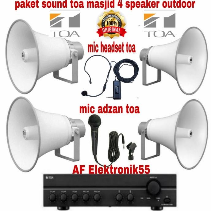 Paket Sound System Toa Masjid 4 Speaker Outdoor Original New Stok
