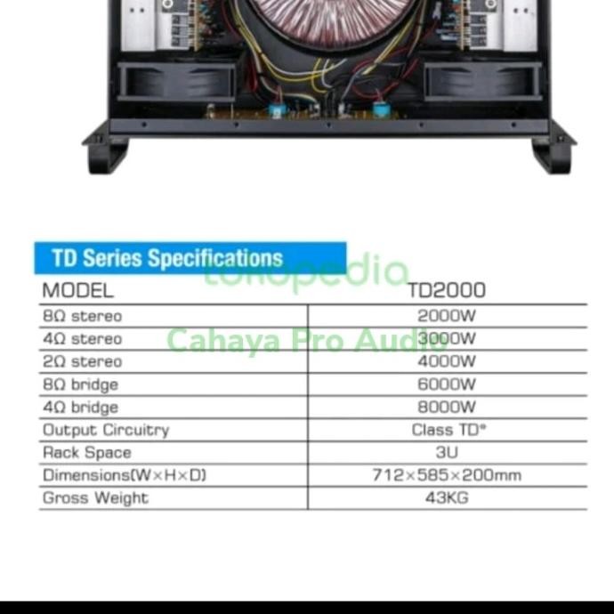 Power Amplifier Zetapro Td2000 Class Td New Stok