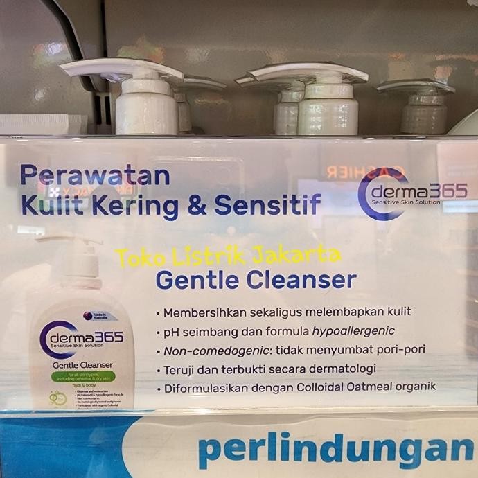 BEST SELLER SABUN DERMA365 DERMA 365 GENTLE CLEANSER SENSITIVE SENSITIF 500ML