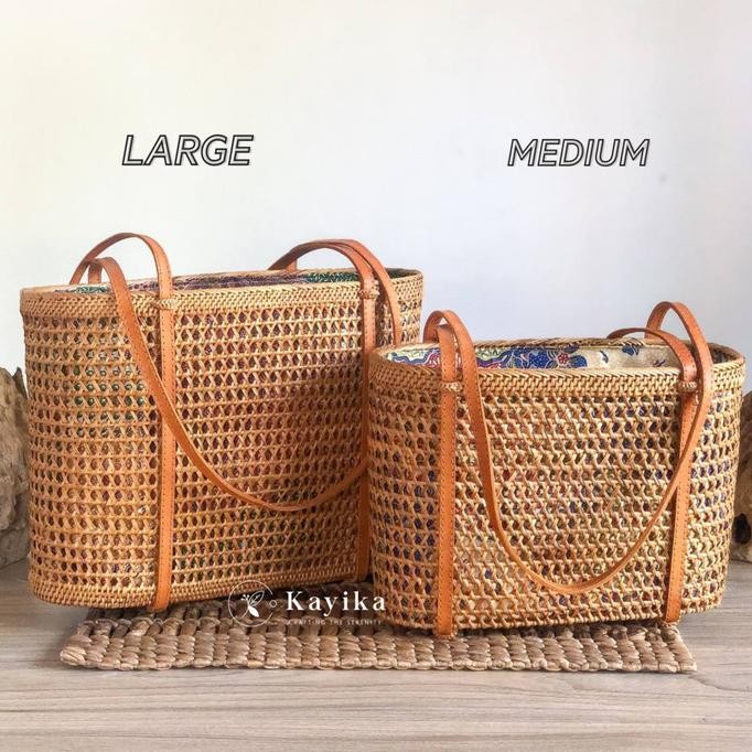 Tas Keranjang Besar, Tas Rotan Bali / Anyaman Khas Bali, Tas Pantai, Grocery Bag KALI