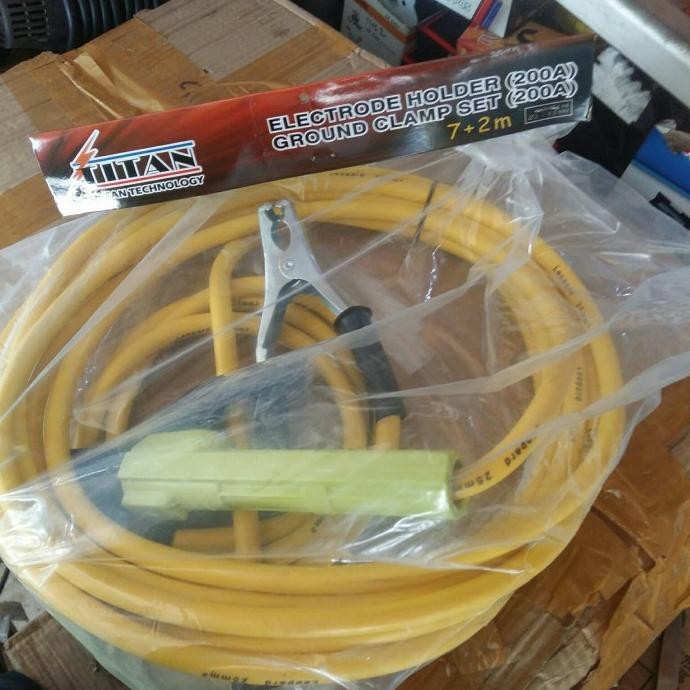 PAKET SET TANG LAS&TANG MASA KABEL 7 METER TANG LAS LISTRIK TITAN
