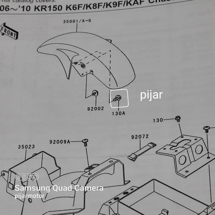 ```````] Baut 8x14 Spakbor Shock Depan Atas Kawasaki Ninja 150 KIS R RR SS