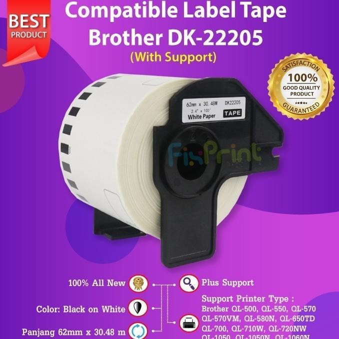 

CO Compatible Label Paper DK-22205 DK22205 Brothr QL 500 580N 650TD 700
