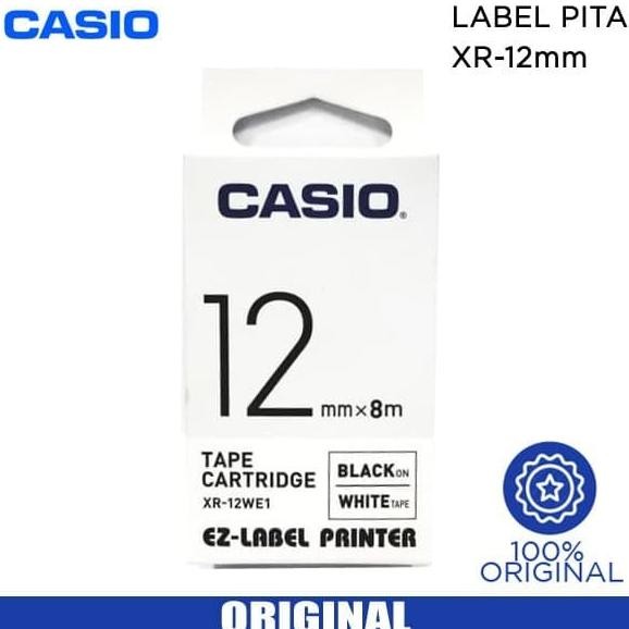 

CO Label Printer CASIO XR-12WE1 Black On White [12 mm]