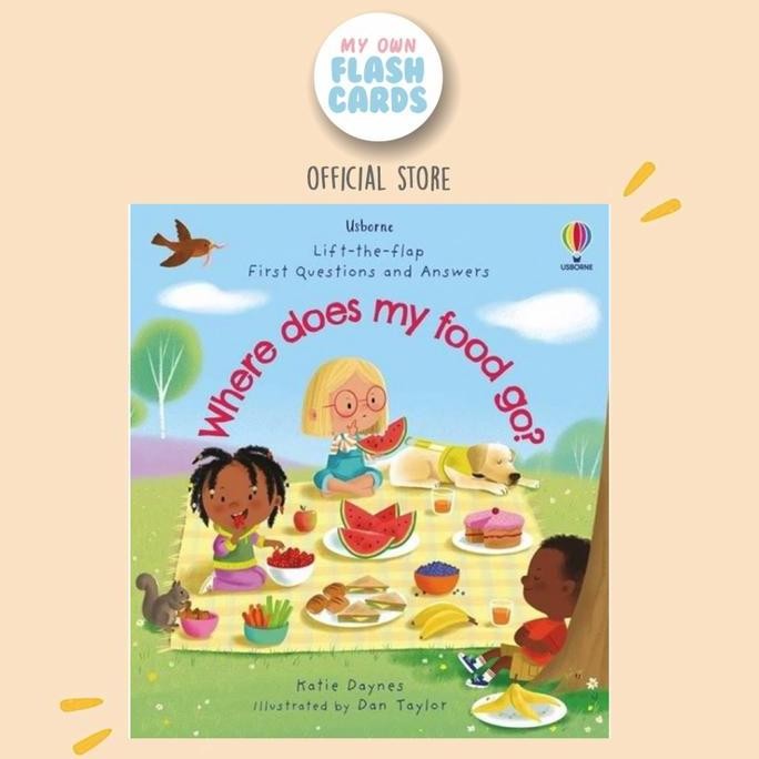Usborne Where Does My Food Go? First Questions and Answers Lift the Flap Education ted English Book 