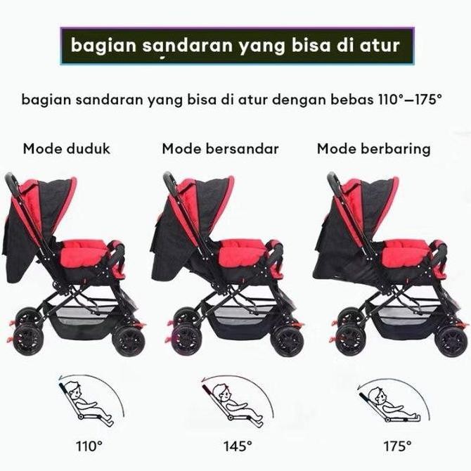 Baby Stroller Lipat Travel/Stroller Kereta Dorong Bayi/Stroller Baby Lipat 3 In 1/Stroller Bayi/Kere