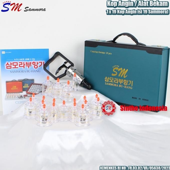 [MURAH] Kop / Alat Bekam Sammora isi 19 Korea Biru SHA