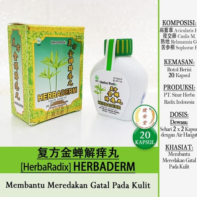 *:*:*:*:*] HERBADERM [FuFang JinChan ] 20 Kapsul u.Gatal-Iritasi