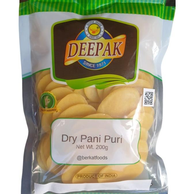 

favorit] Dry Pani Puri Papad Deepak India / Kerupuk Pani Puri Kering Indian Chaat Mentah Vegetarian